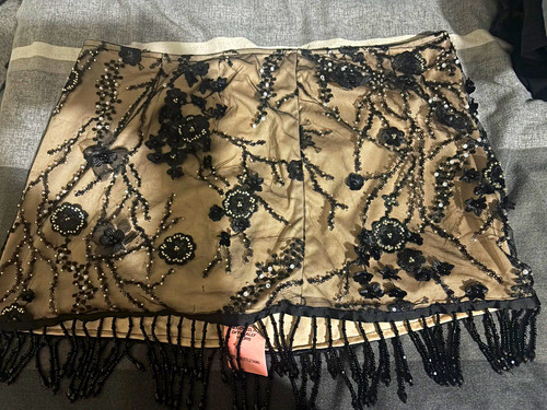 Shape black lace mini skirt - lace,