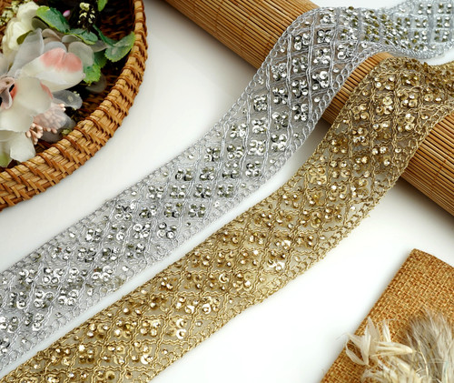 Indian bridal lace trim edging - indian,