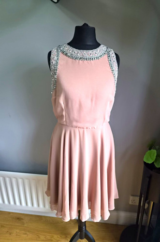Lace beads pink beaded round - lace,