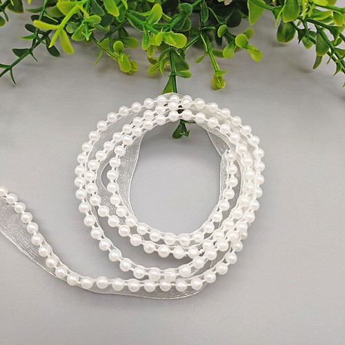Beautiful white beaded pearl - white,