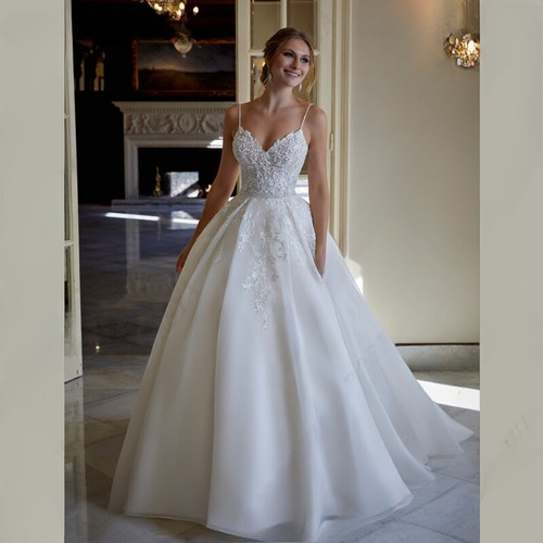 Line wedding dresses neck - a-line,