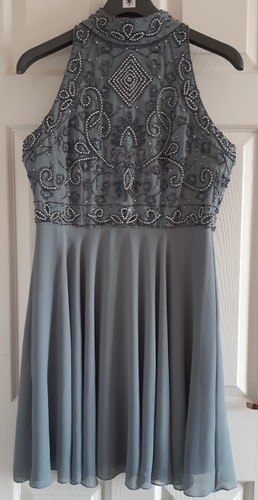 Lace beads grey occasion - &,
