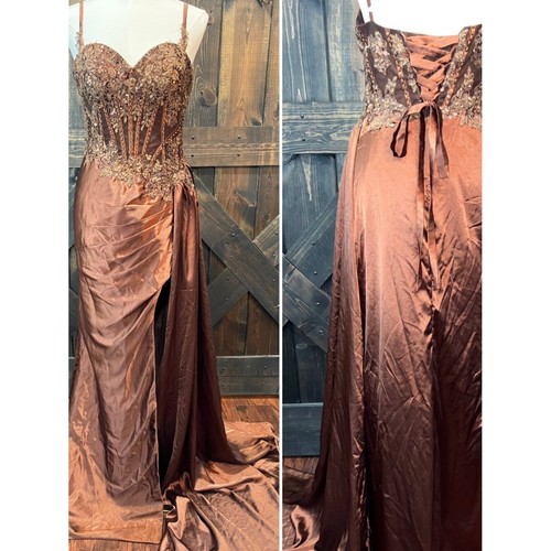 Y2k brown beaded - y2k,