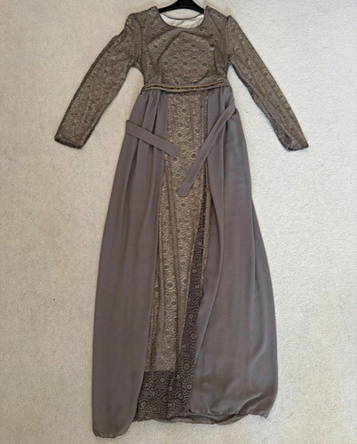 Womens grey lace maxi - lace,