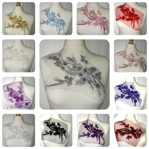 Flower embroidery bridal - 3d,