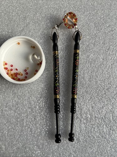 Painted ebony wood - painted,