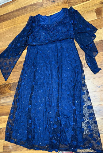 Women 3xl blue lace - women’s, v-neck
