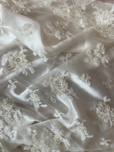 French hand beaded leavers