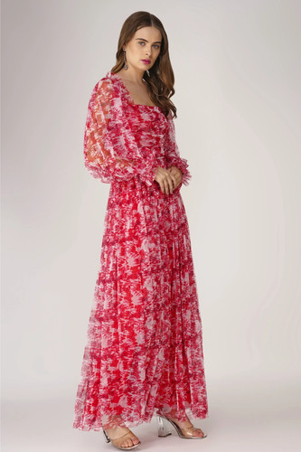 Lace beads lana red - &, floral