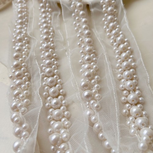 Dancing dress edging - dancing, pearls