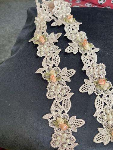 Beautiful floral beaded - beaded, lace