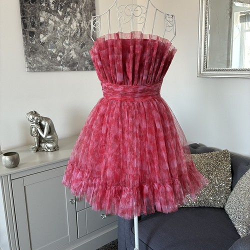 Lace beads red pink floral - pink,