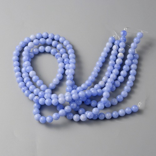 Strand 6mm natural - 60+, blue