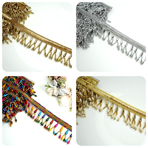 Meter beaded fringe - meter, drop
