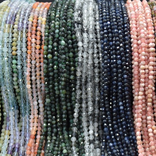 Faceted round beads 3mm 15 - -, 15"