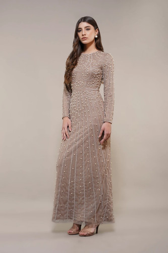 Lace beads mabel taupe - lace, &