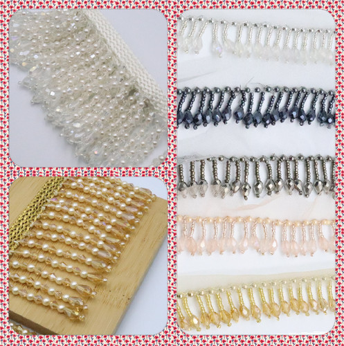 Yard beaded crystal - beaded, fringe
