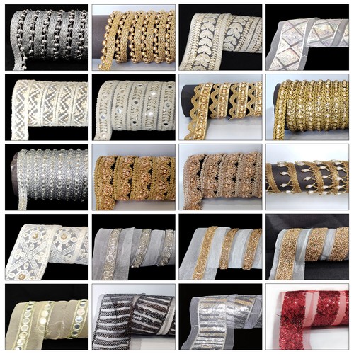 Metallic indian scallop gota - metallic,