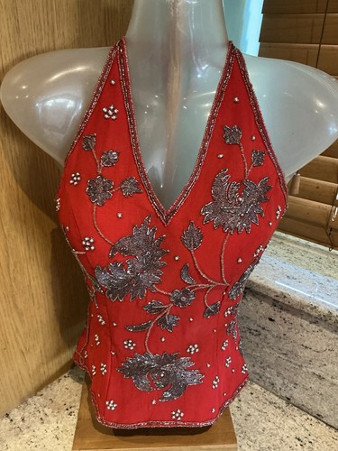 Aftershock vintage red bustier - red,