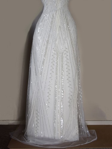 Beaded embroidery lace fabric - embroidery,