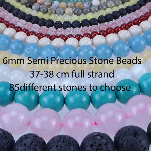 6mm semi precious gemstone - 6mm,