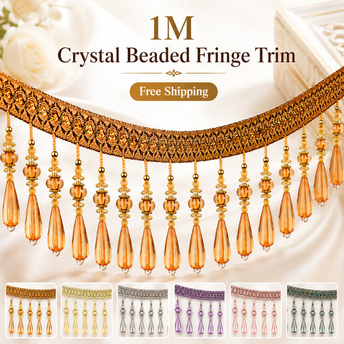 Crystal beaded tassel - beaded,