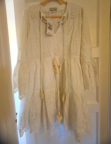 Barok white lace beaded tassel - barok,
