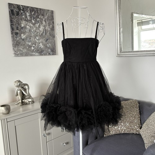 Lace beads black tulle - &,