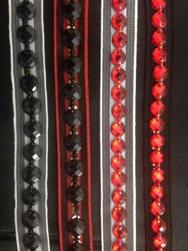 18mm rhinestone beaded ribbon - 18mm,