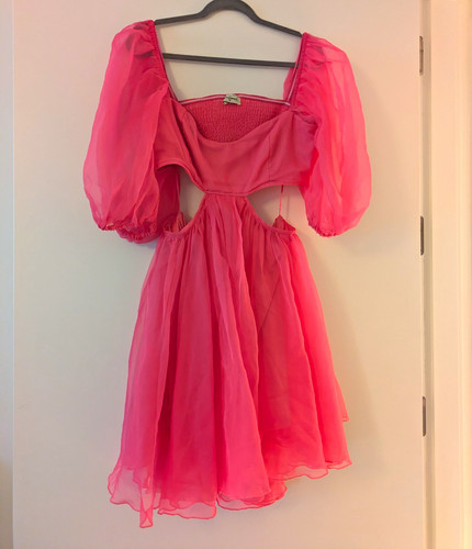 Lace beads pink puff - lace,