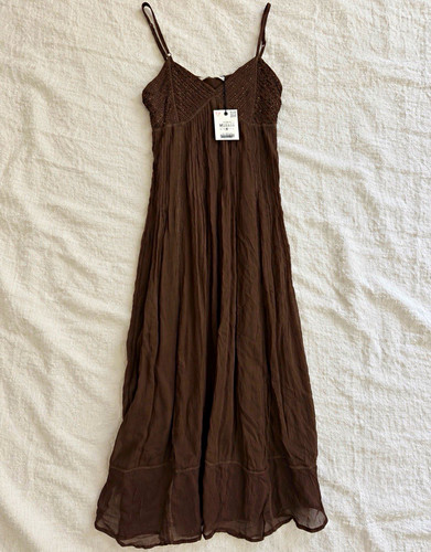 Zara brown beaded - beaded, lace