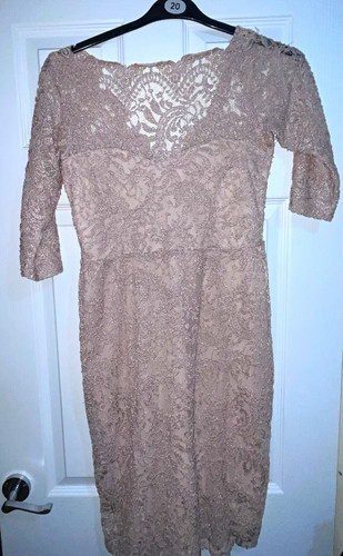 Beige floral lace beaded - f&f,