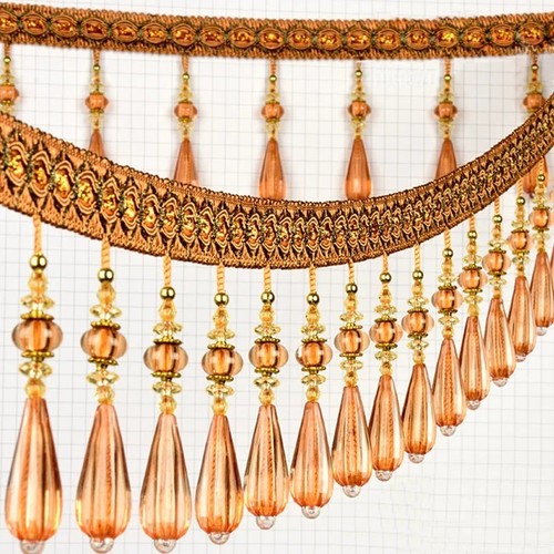 Crystal beaded tassel - 1m,
