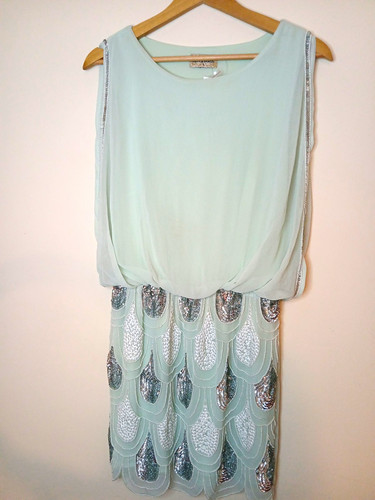Lace beads mint silver - &,