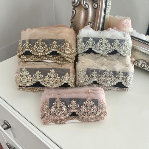 Indian scallop net lace trim - scallop,
