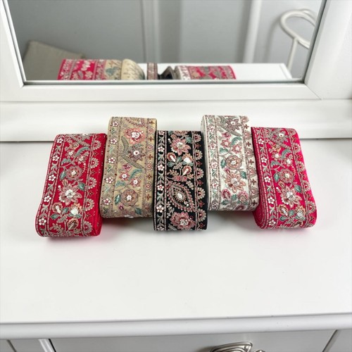 Indian silk lace trim silver - lace,