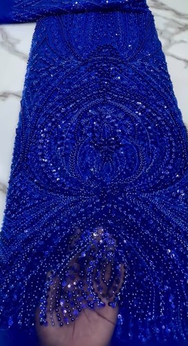 Royal blue luxury beaded - blue,