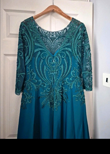Women teal green - teal, lace