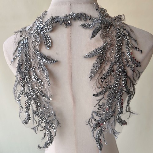 Beaded lace applique handcraft - beaded,
